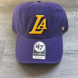 Los Angeles Lakers 47 Brand Clean Up Dad Hat 