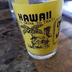 Vintage Hawaii "I'll Drink To That" Okole Bottoms Maluma Up Glass Jigger