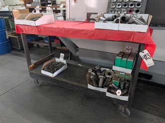 Heavy duty shop rolling work table 23 x 57