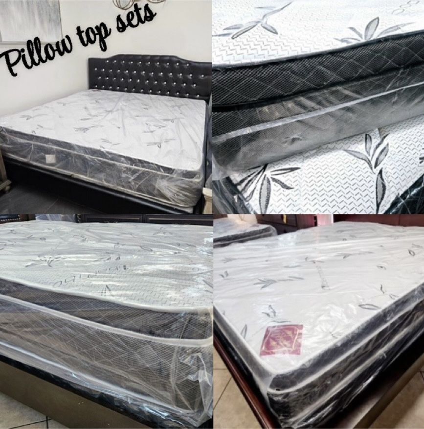 New Mattress With Box Spring King $290, Queen $240, Full...
