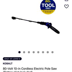 Kobalt 80 volt outlet pole saw