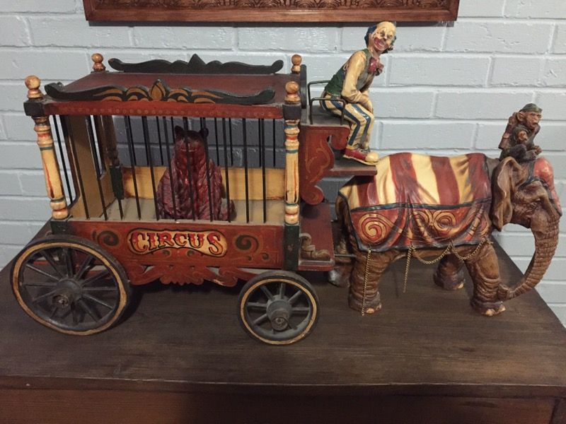 Antique toy circus wagon
