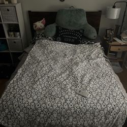 Full size Bed Frame with Drawers, Less than a year old.