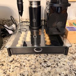 Nespresso Machine Bundle – Milk Frother + Handheld Frother + Pod Organizer