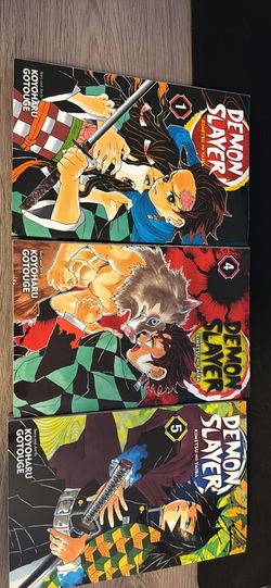Demon slayer original Manga #1, #4, #5