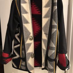 Native American Wool Southwestern Jacket/ Coat