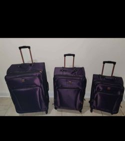 3 piece Deep Purple Luggage Set