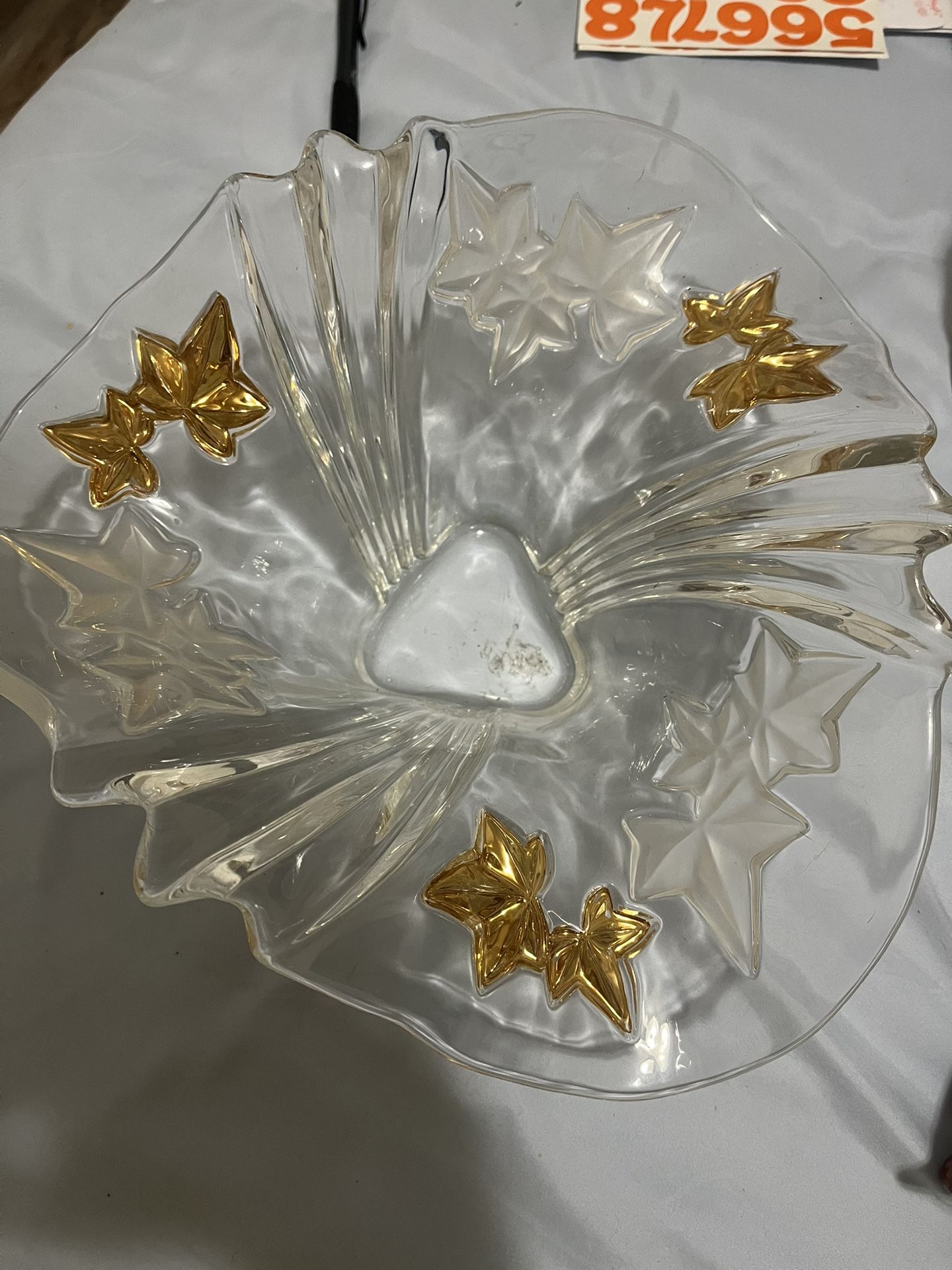 Gold Leaf Glass Bowl