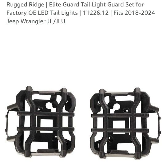 Rugged Ridge Elite Tail Light Guard Set fits Factory OE LED Lights for Jeep Wrangler JL/JLU