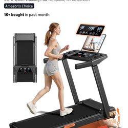 See description! LONTEK 3-in-1 Foldable Walking Pad Treadmill 15% Incline Under Desk Treadmills for Home