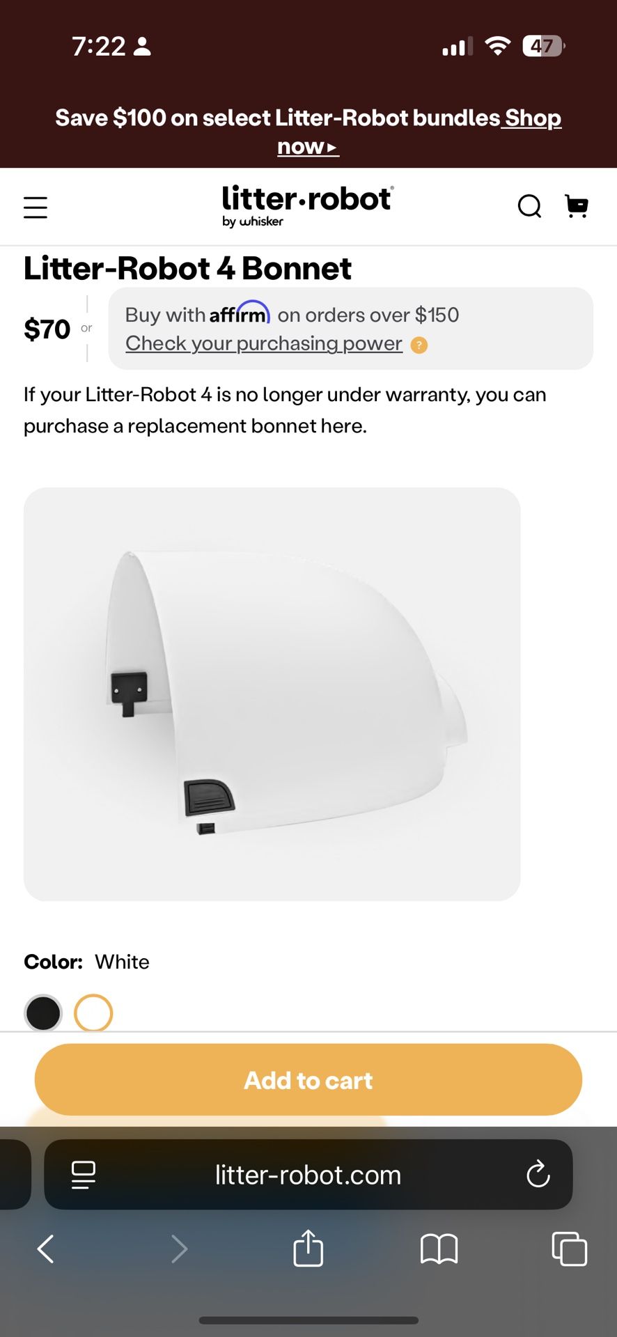 Litter Robot 4 Bonnet
