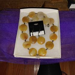 Necklace/Earrings. Semi Precious Stone..designed by Clarith.