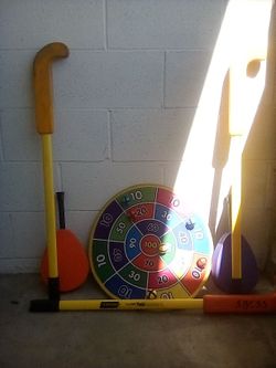 Kids Field Hockey Set with Dart Board