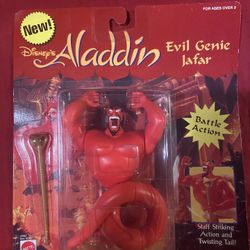 New Disney Aladdin Evil Genie Jafar Action Figure Mattel 1993