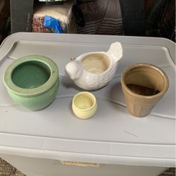 Ceramic Planter Pot Lot