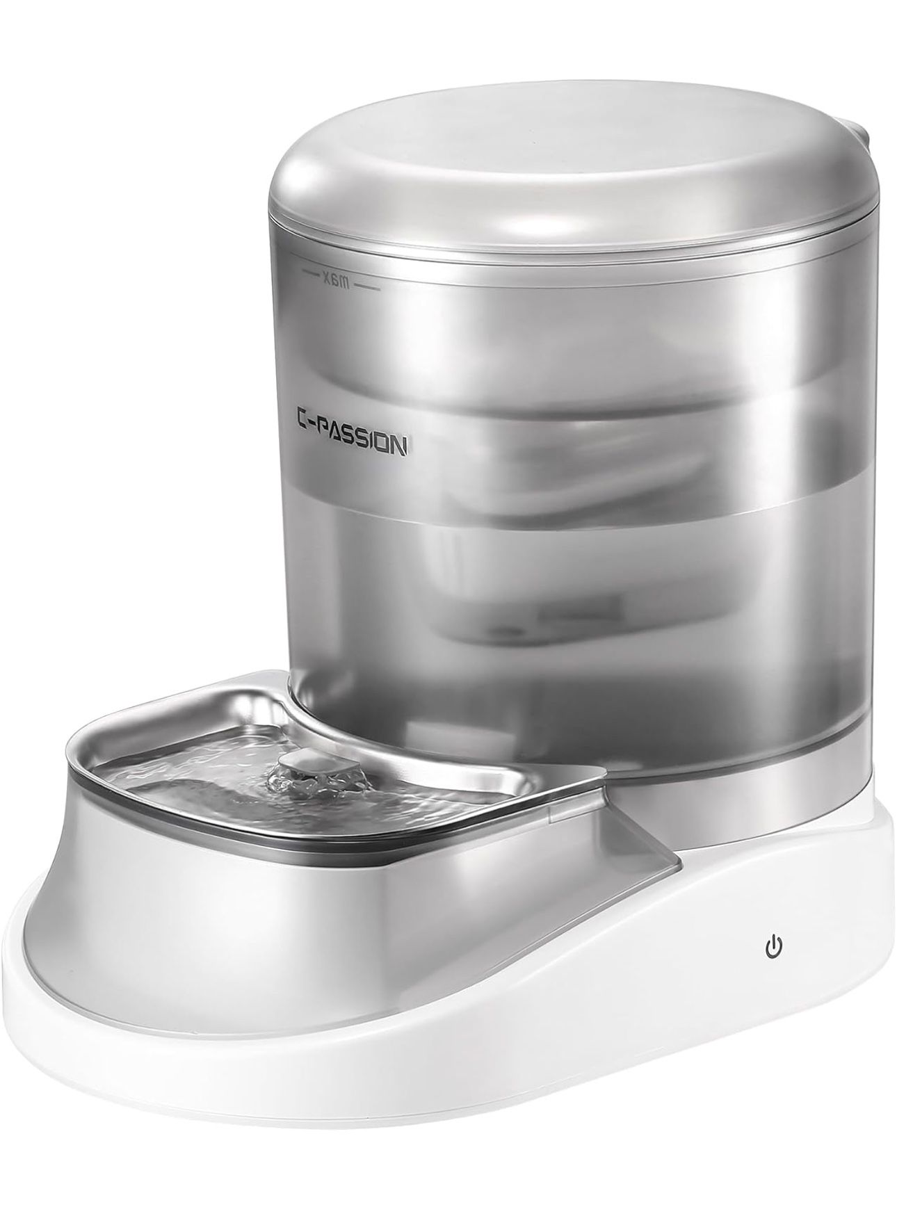 C-Passion Cat Water Fountain Compatible with BRITA Filter,Wireless Pet Fountain Battery Operated,4L/135oz