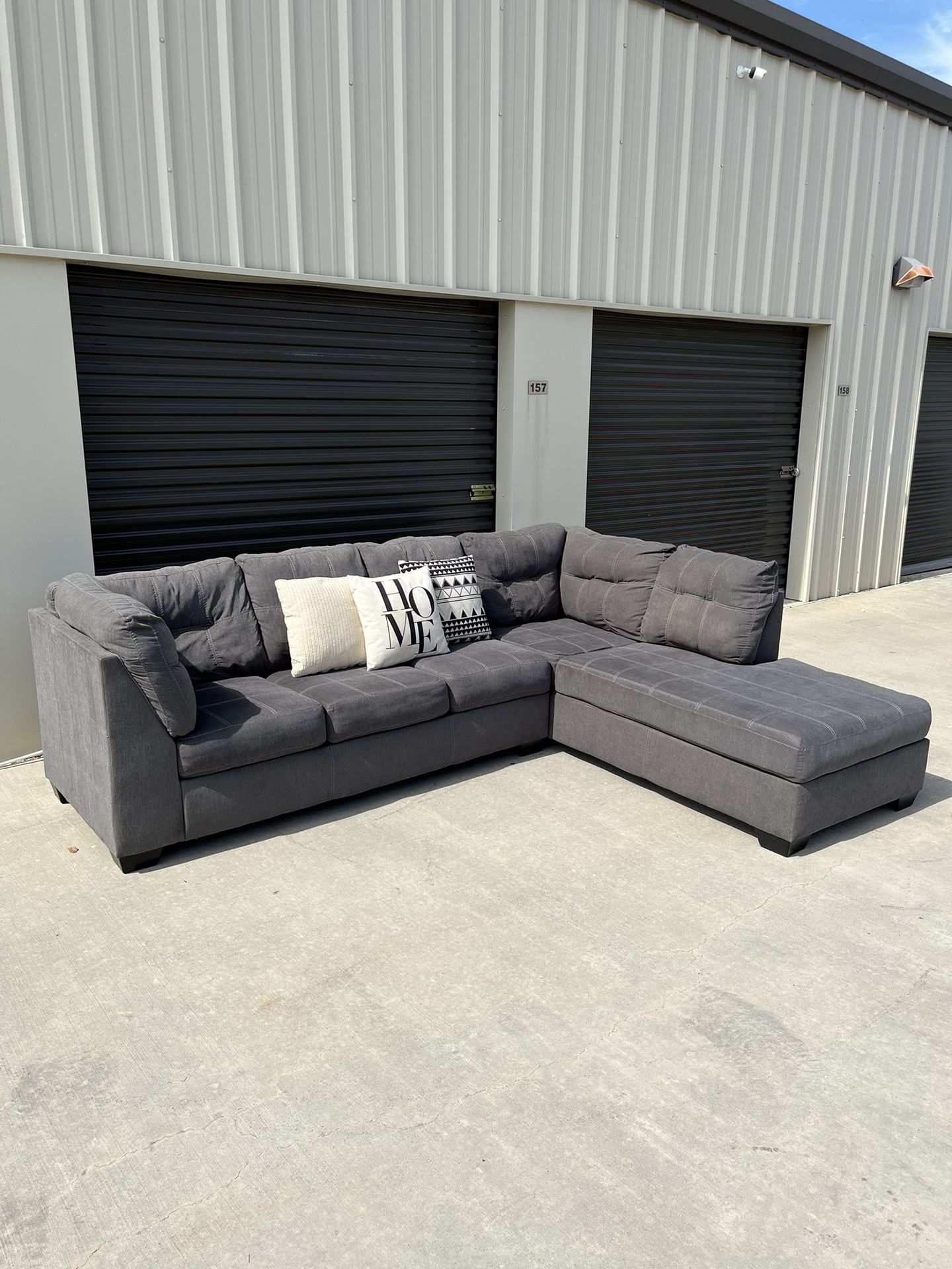 Gray Ashley Furniture Sectional Couch. Free Delivery!
