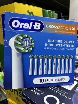 Oral-B CrossAction 10-Pack and iO Deep Clean 9-Pack Replacement Brush Heads