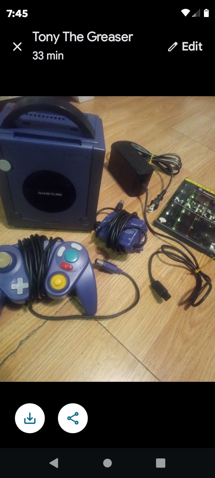 Game Cube console 1 Remote - Dream Cast Console 2 Controllers Cables and Power Supplies Included