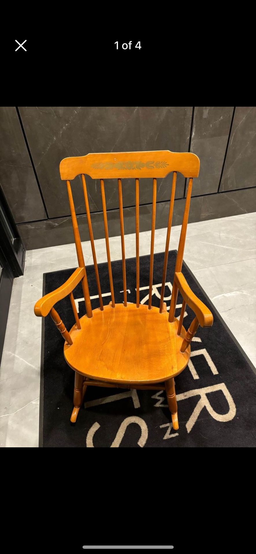 solid wood rocking chair