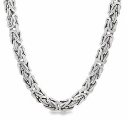 22”  6.2 MM Byzantine Chain  .925