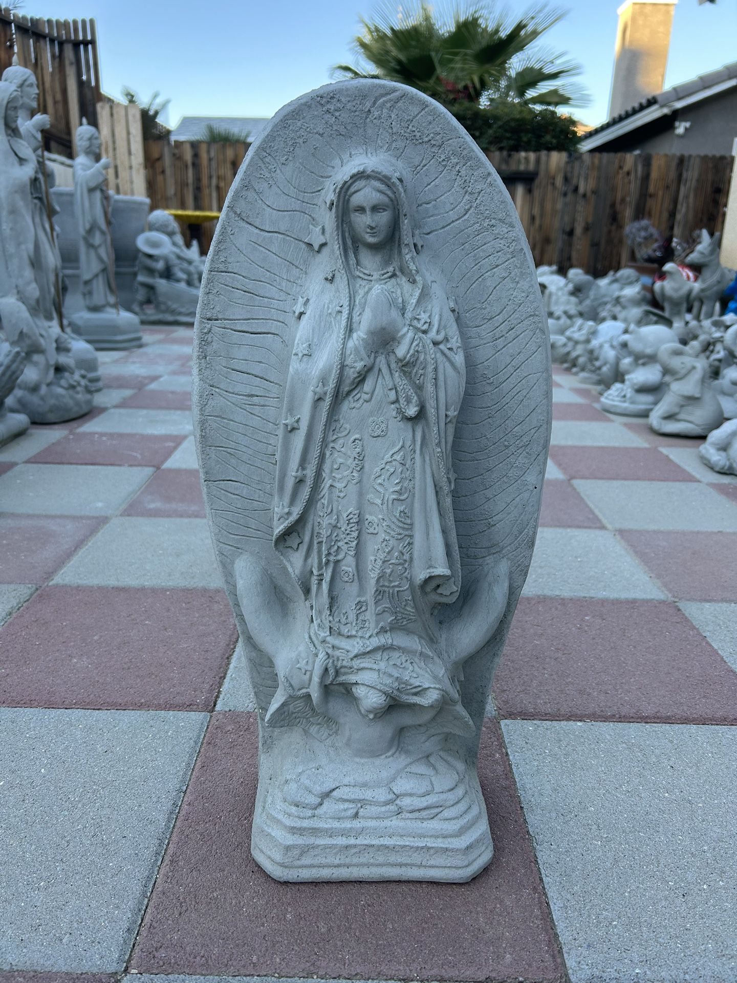 New Virgin Of Guadalupe Made Out Of Cement Perfect Gift 🎁