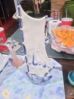 Sail boat vase