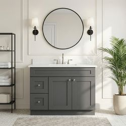 42” Vanity for Bathroom Remodel – Solid Wood 