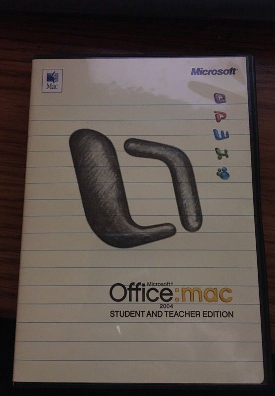 Microsoft office 2004 for Mac with 3 keys