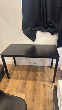 Black wood desk