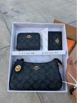 Coach bag black set