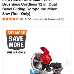 Milwaukee 12 in. Miter Saw. 