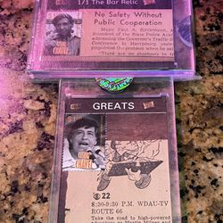 LOT OF 2 CESAR CHAVEZ 1/1 ETC 2019 THE BAR PIECES OF THE PAST RELIC STAMP CARDS