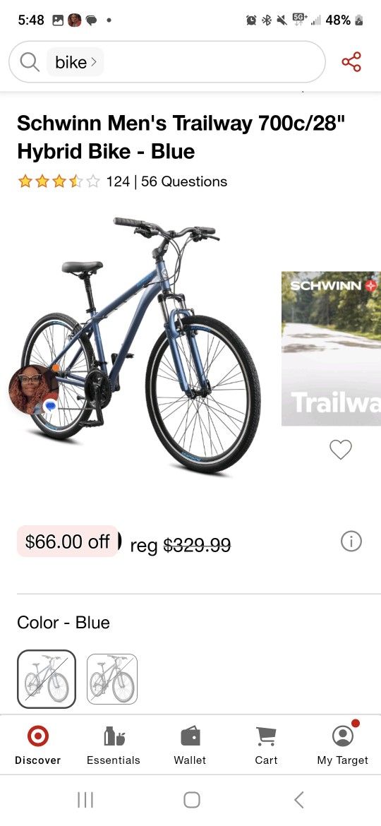 Schwinn Trailway Bike - BLUE