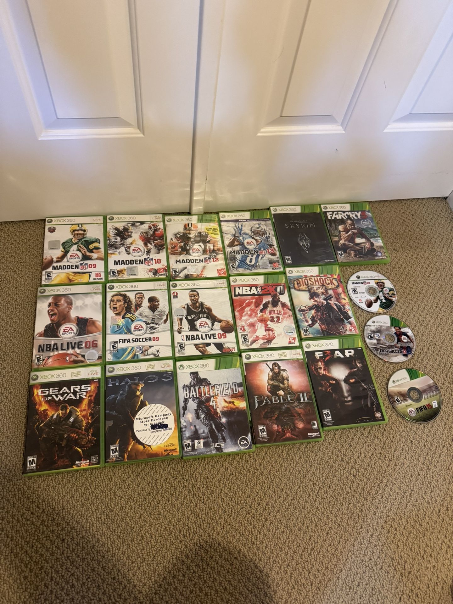 Vintage Xbox 360 Games CD Disks (19 Games Total)