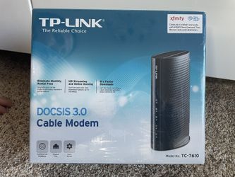 TP-Link Docsis 3.0 Cable Modem 343 Mbps TC-7610 Xfinity NIB
