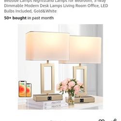 Lamp with Dimmer and USB Charger 