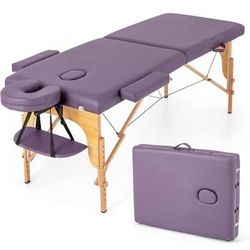 Newly Assembled Massage Table Portable Massage Bed w/Carrying Case 2-Section Salon Spa Facial Care