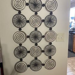 Vintage Brutalist Mid-Century Modernist Wall Sculpture 40”x 23”