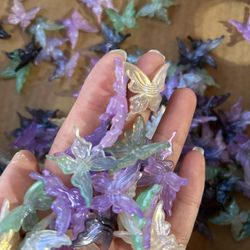 30pc Acrylic Butterfly Beads 