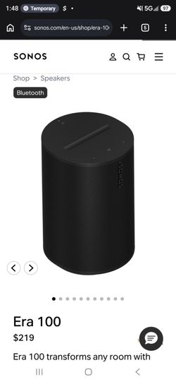 Sonos Era 100 Bluetooth Speaker (pair $300)