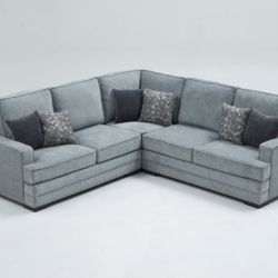 LIGHT GREY OR DARK GREY SECTIONAL SOFA  WITH ACCENT PILLOWS