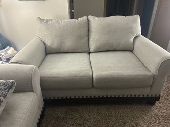 Gray loveseat
