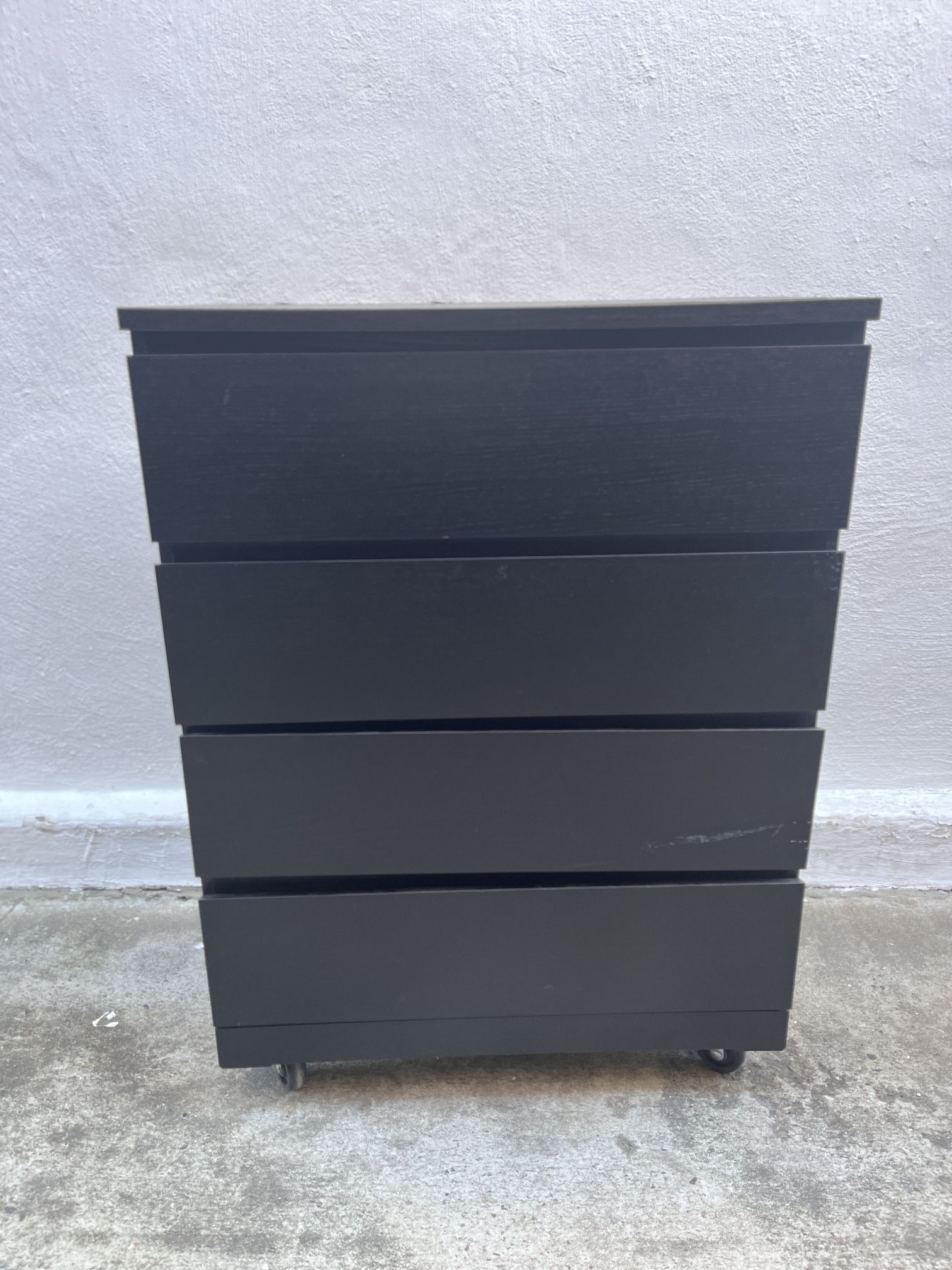 IKEA MALM 4-drawer chest, black-brown 31 1/2x39 3/8 "