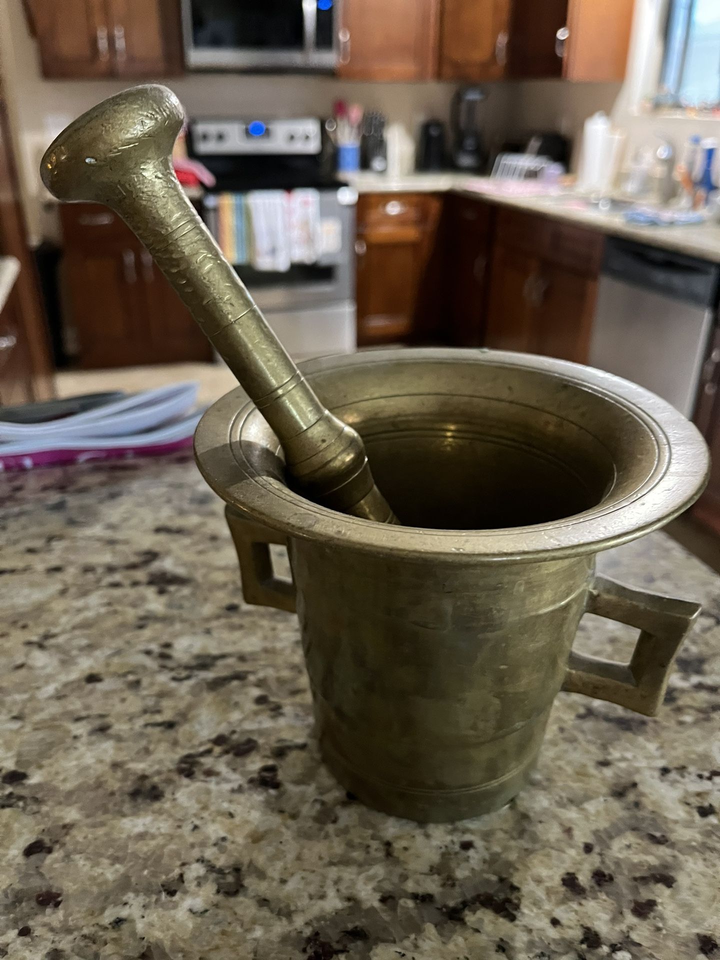 Brass Morter And Pistil