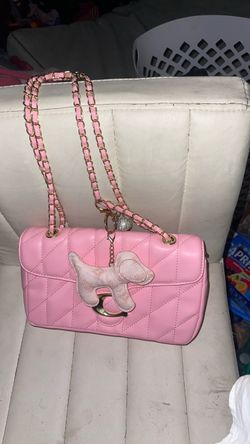 Pink Quilted Chain Strap Shoulder Bag
