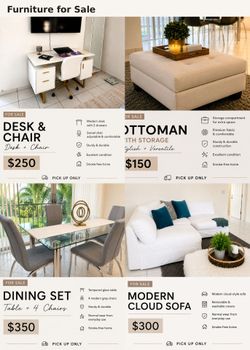 Sofa dinning table ottoman desk