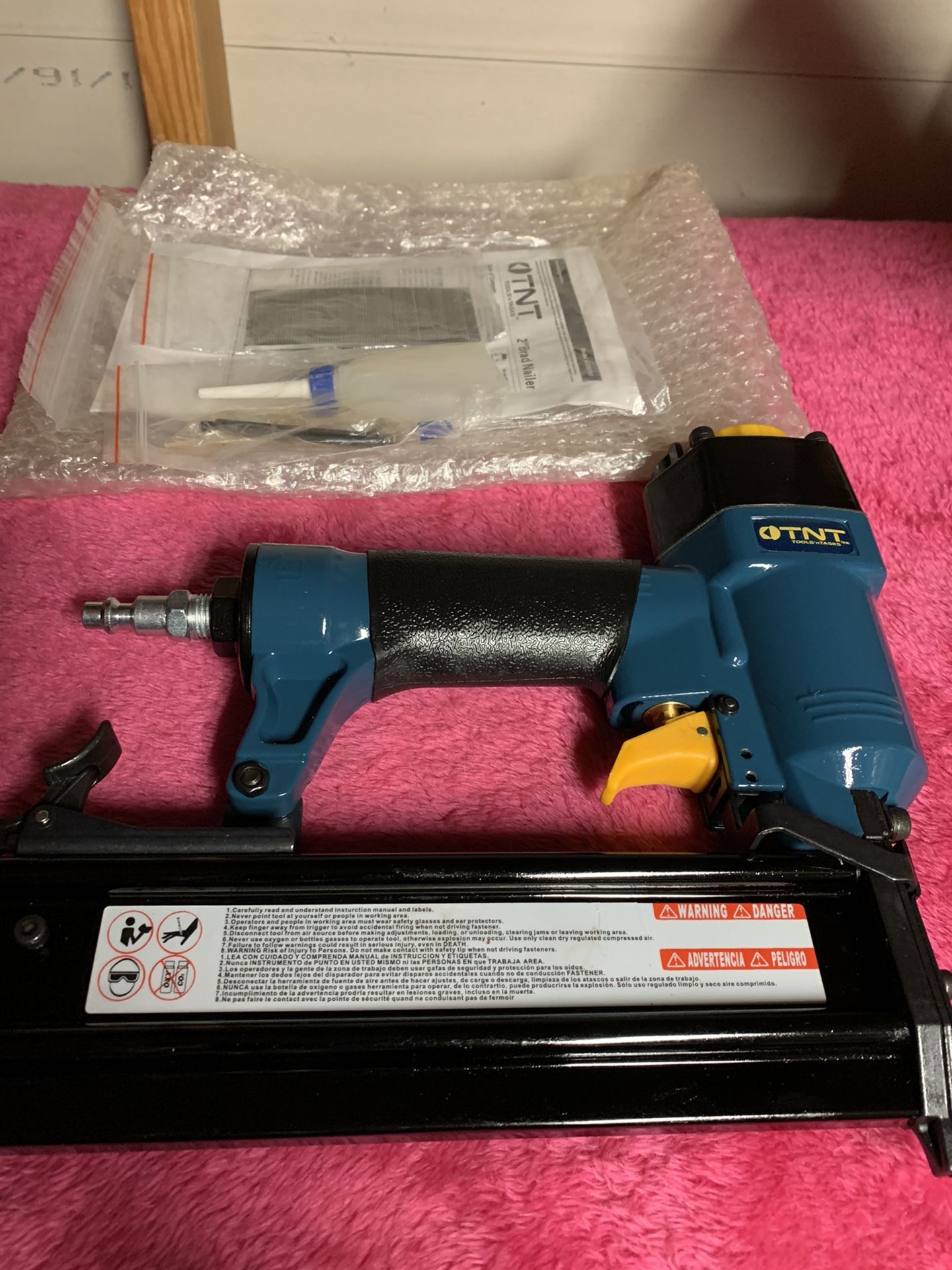 New in the box!TNT 2” Brad Nailer Gun.