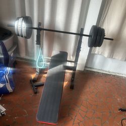 100 Lb Weight Set Decline Bench Setting. Only 