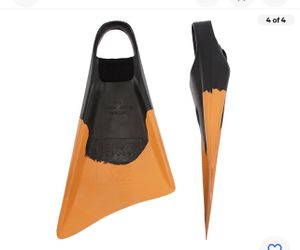 Churchill Makapuu Pro Bodyboard Fins Black-Orange All Sizes